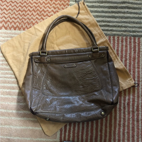 Abaco Paris handbag in beautiful grey, brown leather. Made in France. Like new. - Picture 2 of 4